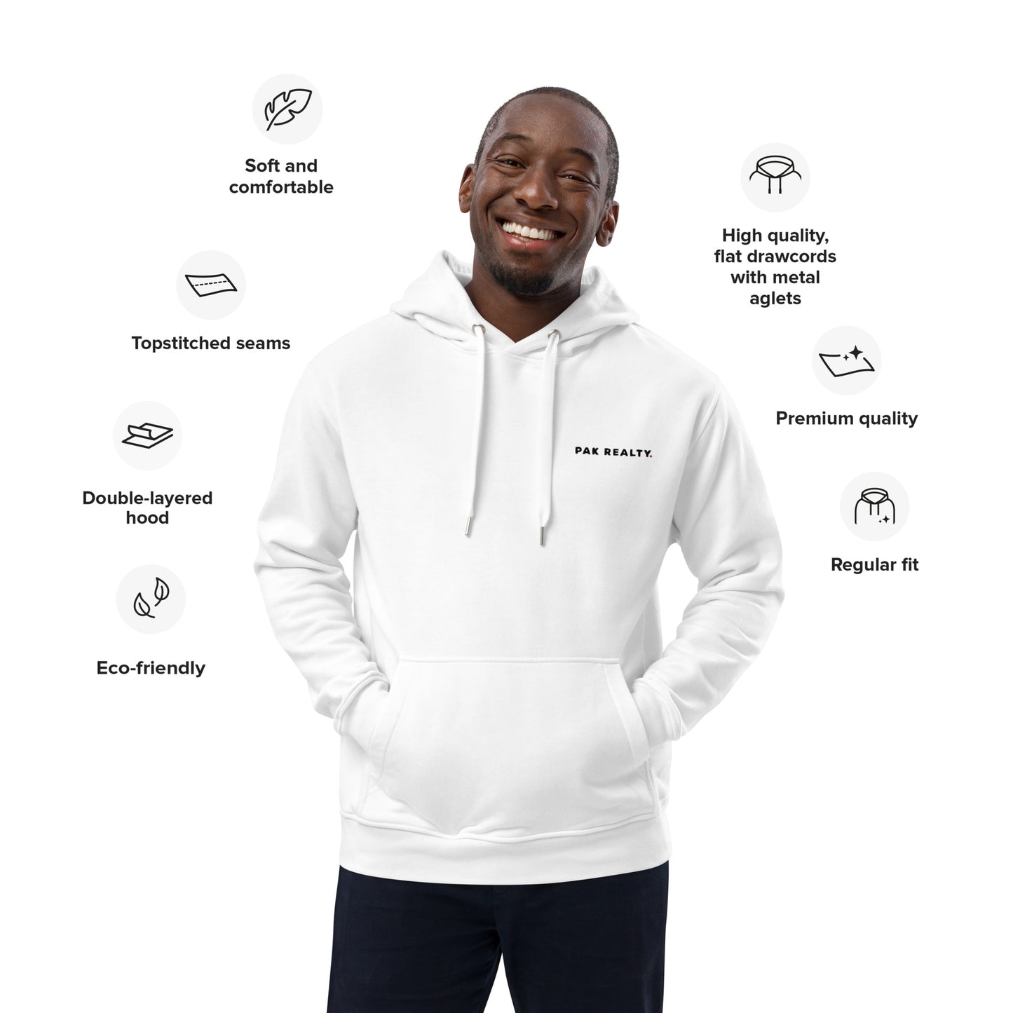 PAK WHITE ECO HOODIE